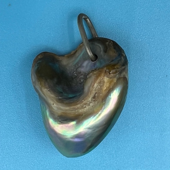 Organic Shape (Heart) Abalone Pendant - Picture 2 of 5